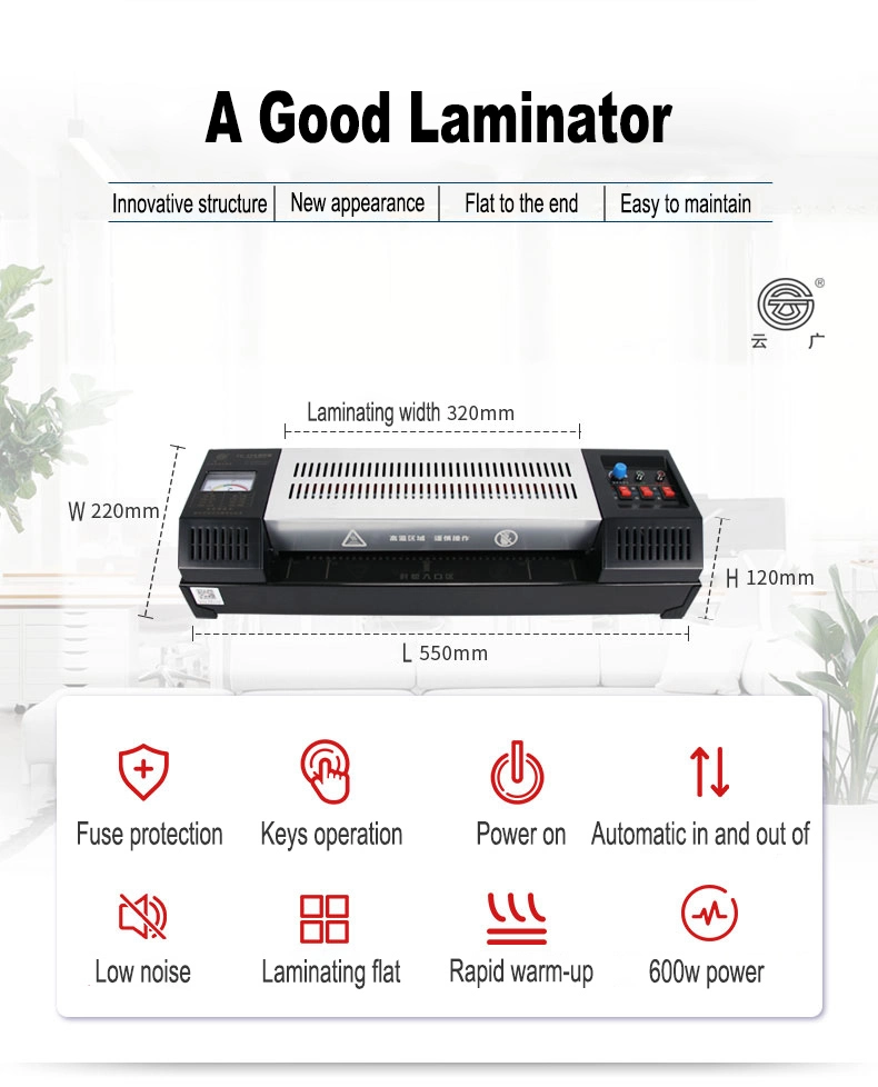 Low Price AC 220V (50 Hz) 330mm/Min 320 Laminating Machine